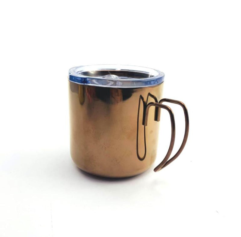 BREU Coffee Mug - Double Wall 304 Stainless Steel Coffee Mug - Rose Gold - Gifts by Art Tree
