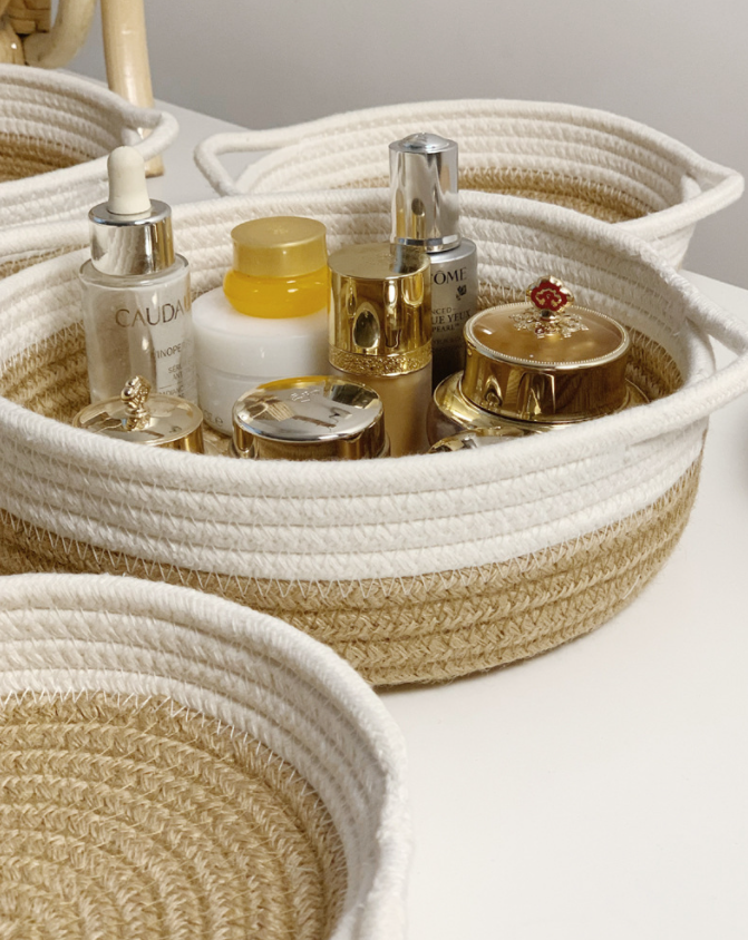 25cm Multi-Purpose Cotton Woven Knit Basket - Gifts by Art Tree