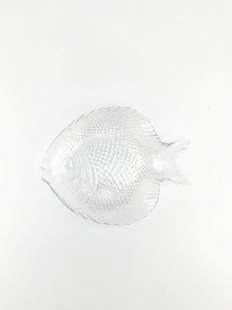 SAKANA Glass Fish Shaped Saucer Clear - Gifts by Art Tree