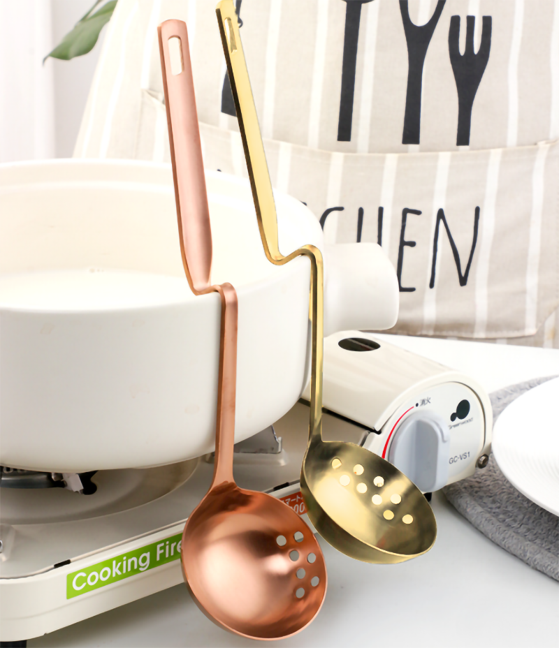 Stainless Steel  Ladle with Holes - Red - Gifts by Art Tree