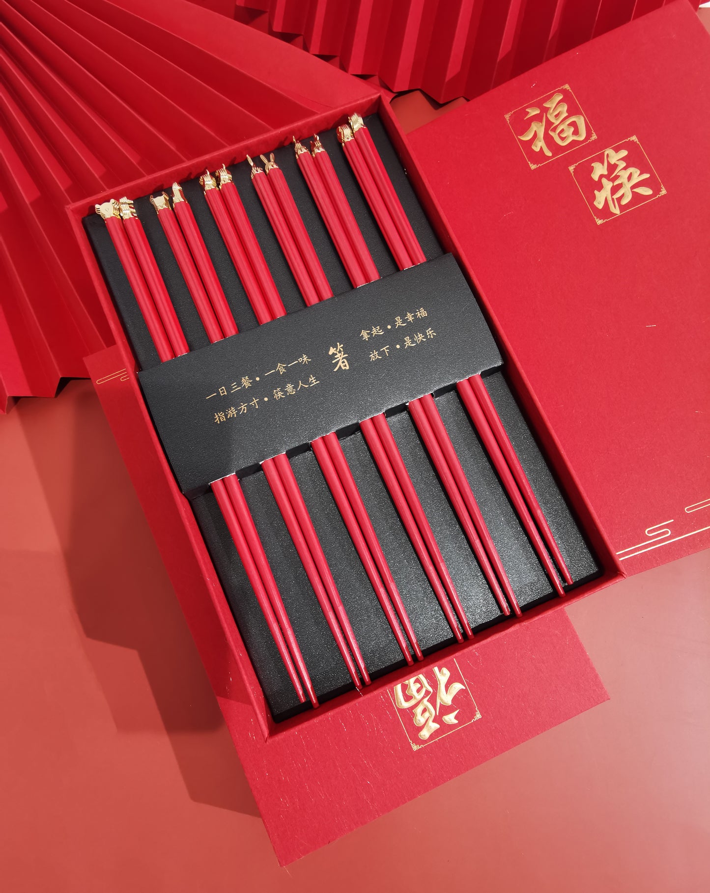 Chopstick - Tiger - Pair of 1 - Red - Gifts by Art Tree