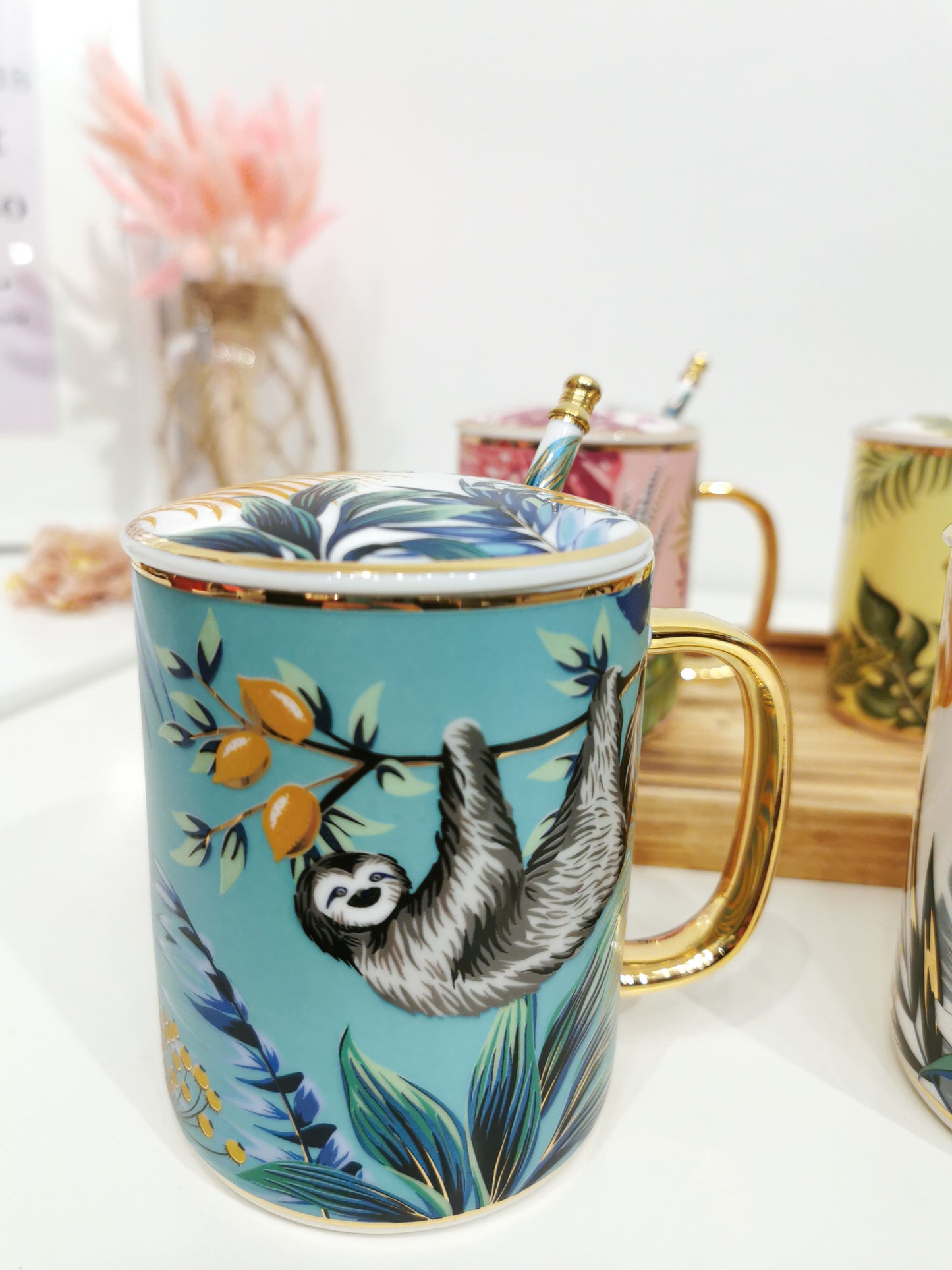 350ml Forest City Ceramic Mug Set - Sloth - Gifts by Art Tree