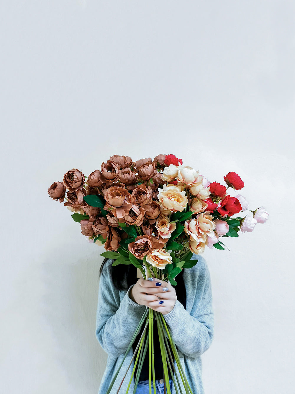 Peony Bunch Stem - Beige