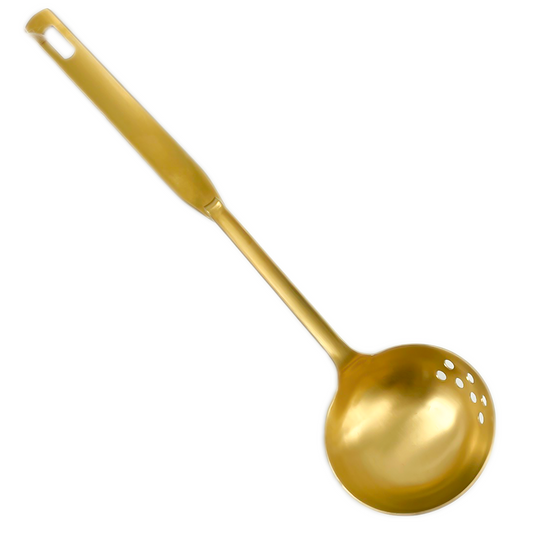 Stainless Steel  Ladle with Holes - Gold - Gifts by Art Tree