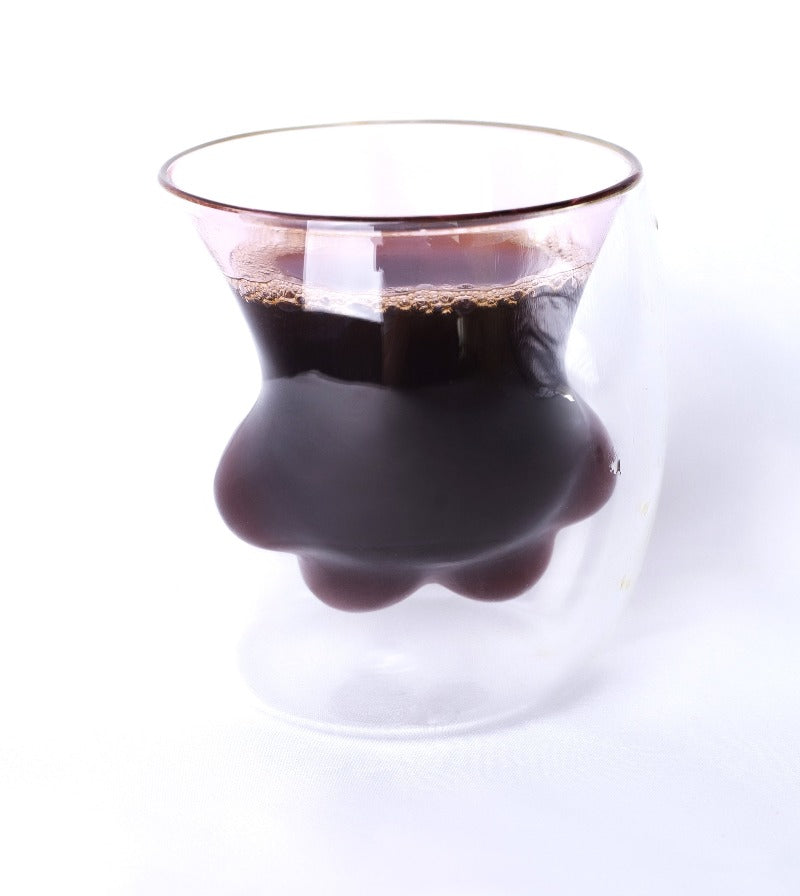 NEKO Drinking Cup - Double Wall Cat Paw Glass - Gifts by Art Tree