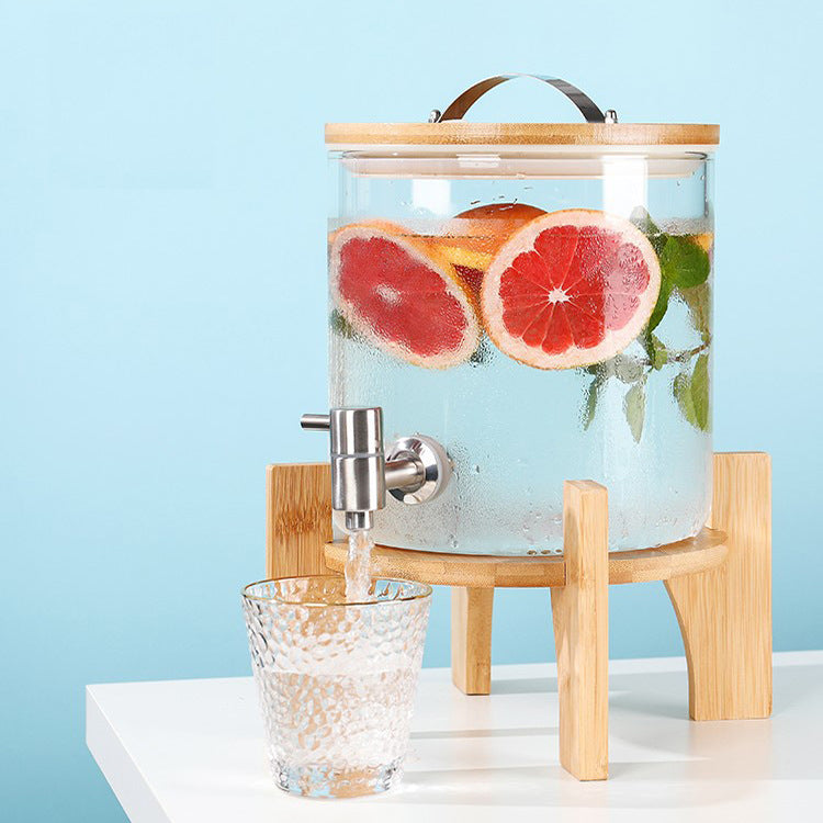 4L CAPITELLO Water Dispenser with Wooden Stand and SS Tap