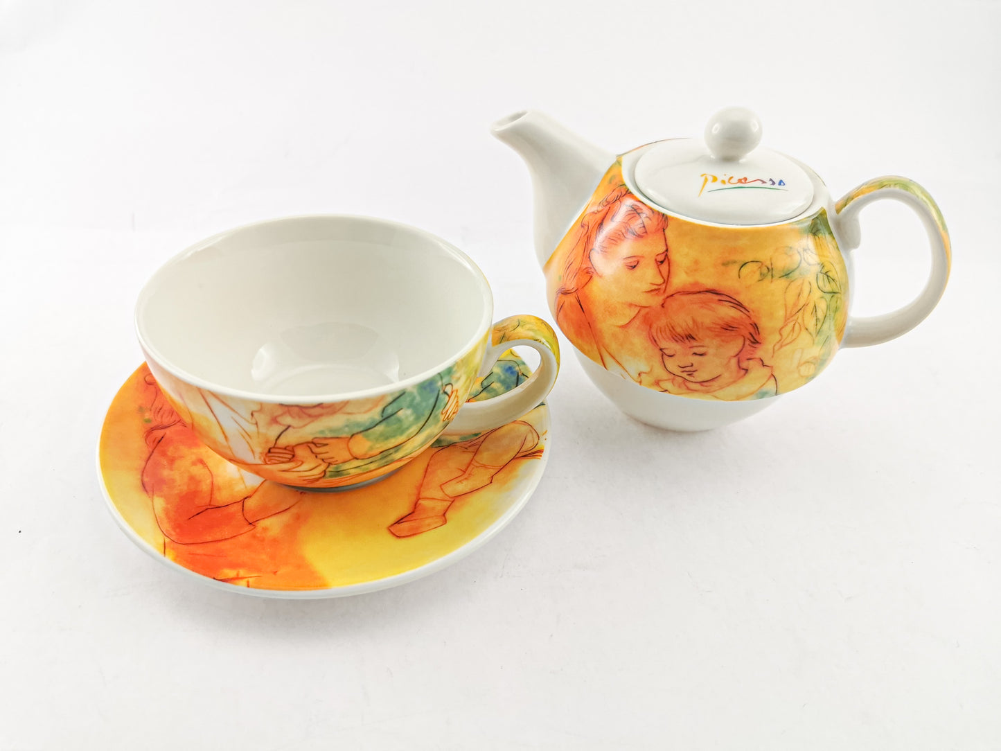 PICASSO Breakfast Mother and Child Teapot and Cup Set - Gifts by Art Tree