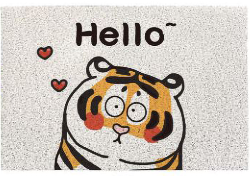 Demer PVC Floor Mat - Hello Tiger - Gifts by Art Tree