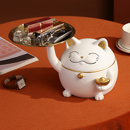 Sancy Lucky Cat Accessories Tray & Organizer - Gifts by Art Tree