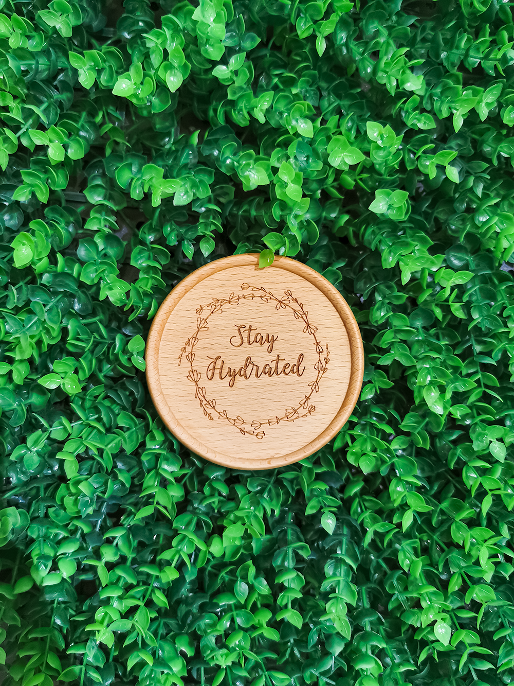 "Stay Hydrated" Wood Coaster - 1 pcs - Gifts by Art Tree