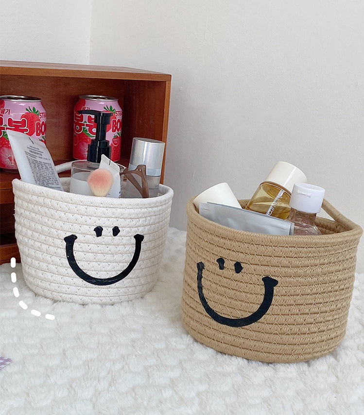 Table Top Cotton Woven Knot Baskets - Brown - Gifts by Art Tree