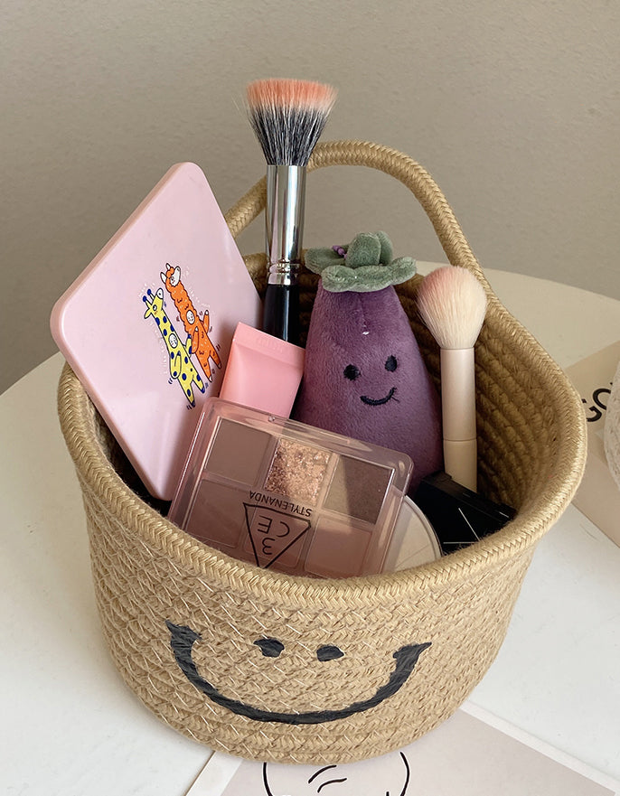 Table Top Cotton Woven Knot Baskets - Brown - Gifts by Art Tree