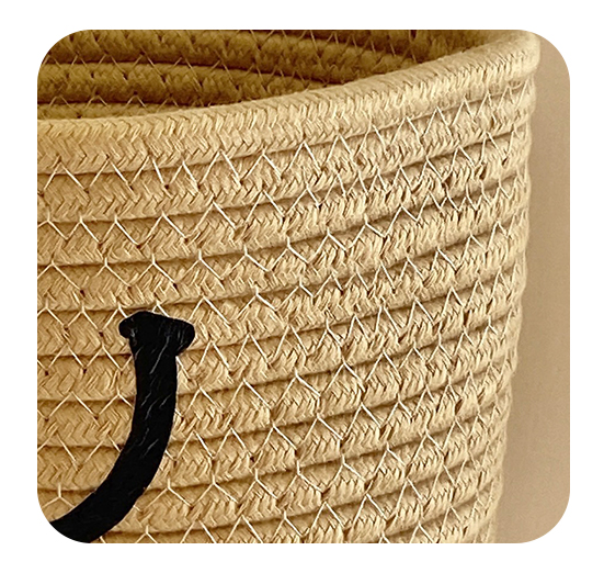 Table Top Cotton Woven Knot Baskets - Brown - Gifts by Art Tree