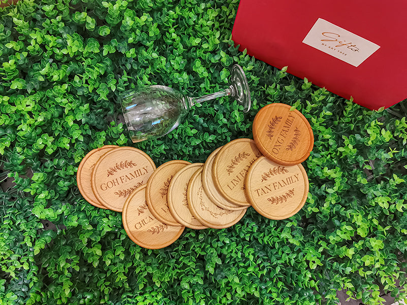 "Ong Family" Wood Coaster - 1 pcs - Gifts by Art Tree