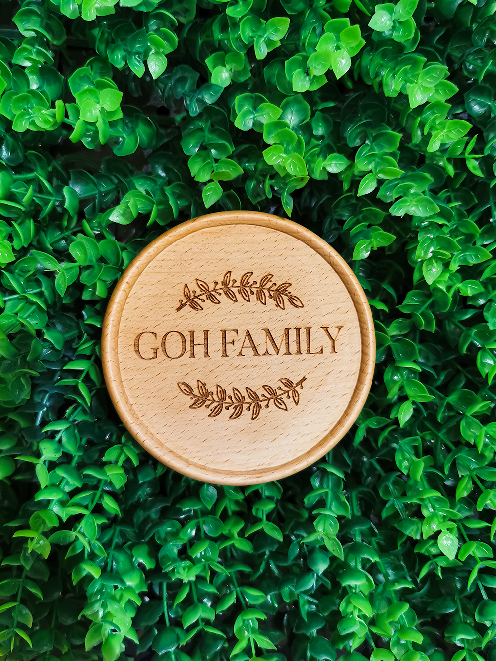 "Goh Family" Wood Coaster - 1 pcs - Gifts by Art Tree