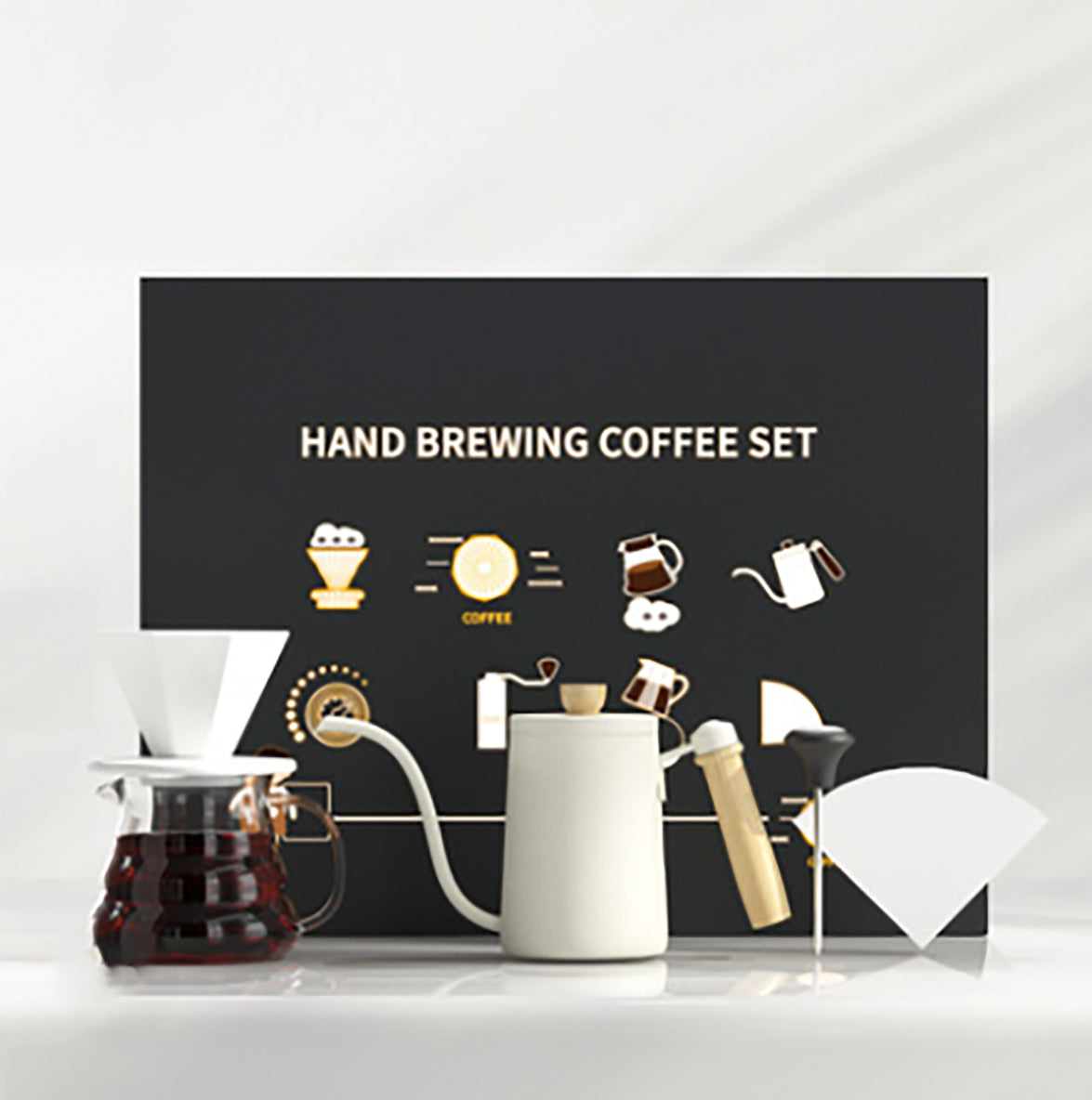 Hand Brewing Coffee Set - White - Gifts by Art Tree