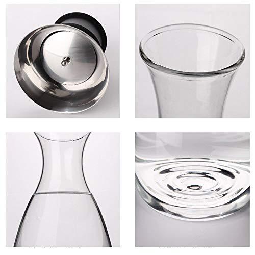 1L ISEO Glass Pitch with Stainless Lid w/o Handle - Wide Base - Gifts by Art Tree
