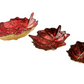 Vintage Ruby Red Glass Leaf Shaped Plate/ Tray/ Dish - Small - Gifts by Art Tree