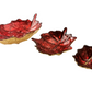 Vintage Ruby Red Glass Leaf Shape Plate/ Tray/ Dish - Medium - Gifts by Art Tree
