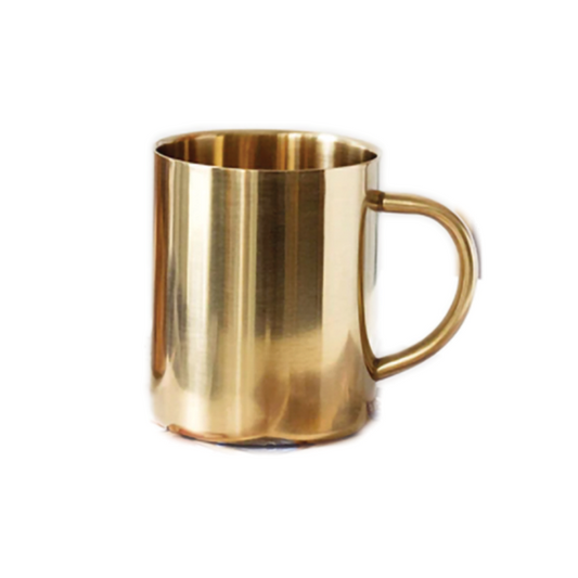 BICUDO Coffee Mug - Classic Double Wall 304 Stainless Steel Coffee Mug - Gold - Gifts by Art Tree