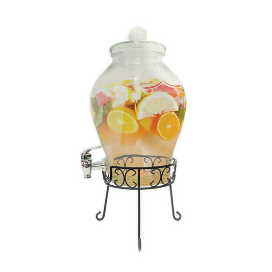 6L BOURGET Water Dispenser - Pear Shape with Black Rack - Gifts by Art Tree