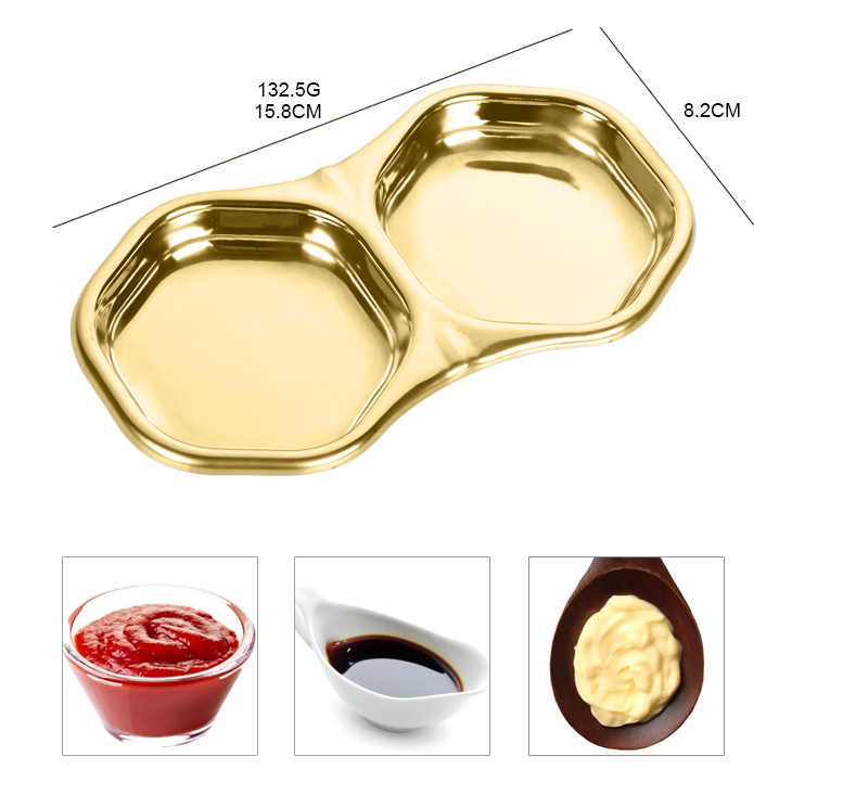 Condiments Saucer - Gold - Gifts by Art Tree