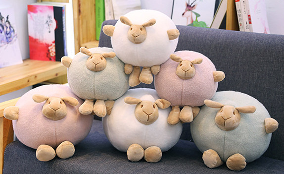 Round de Sheep Plush Toy - Small - Pink - Gifts by Art Tree