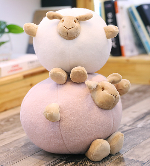 Round de Sheep Plush Toy - Big - Pink - Gifts by Art Tree