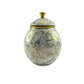 Floral Ceramic Jar w/ Gold Rim (S) - Gifts by Art Tree