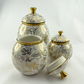 Floral Ceramic Jar w/ Gold Rim (XS) - Gifts by Art Tree