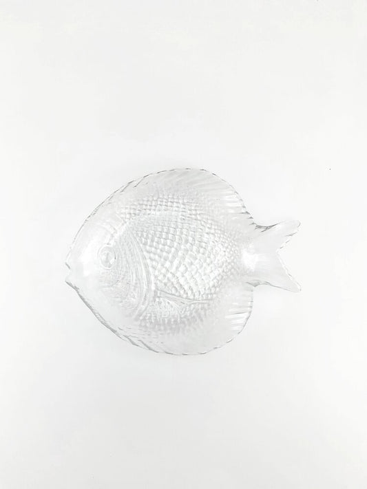 SAKANA Glass Fish Shaped Saucer Clear - Gifts by Art Tree