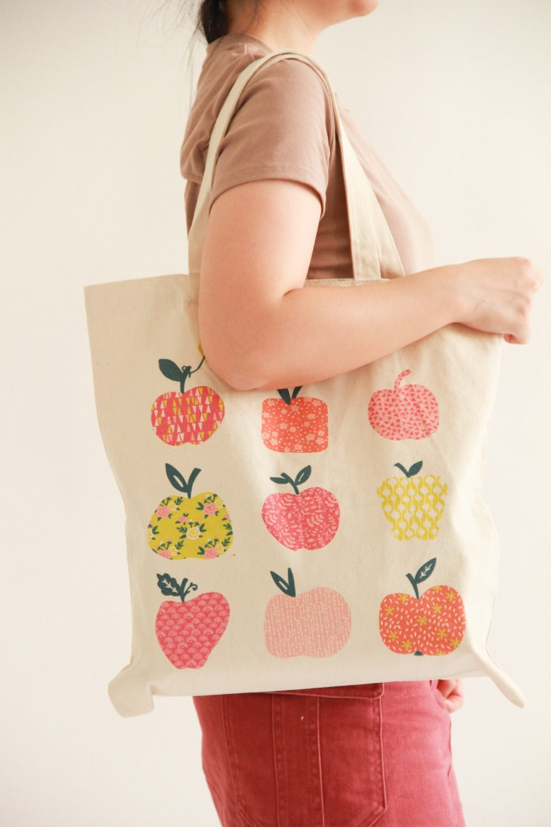 Cotton Canvas Tote Bag - Apple - Gifts by Art Tree