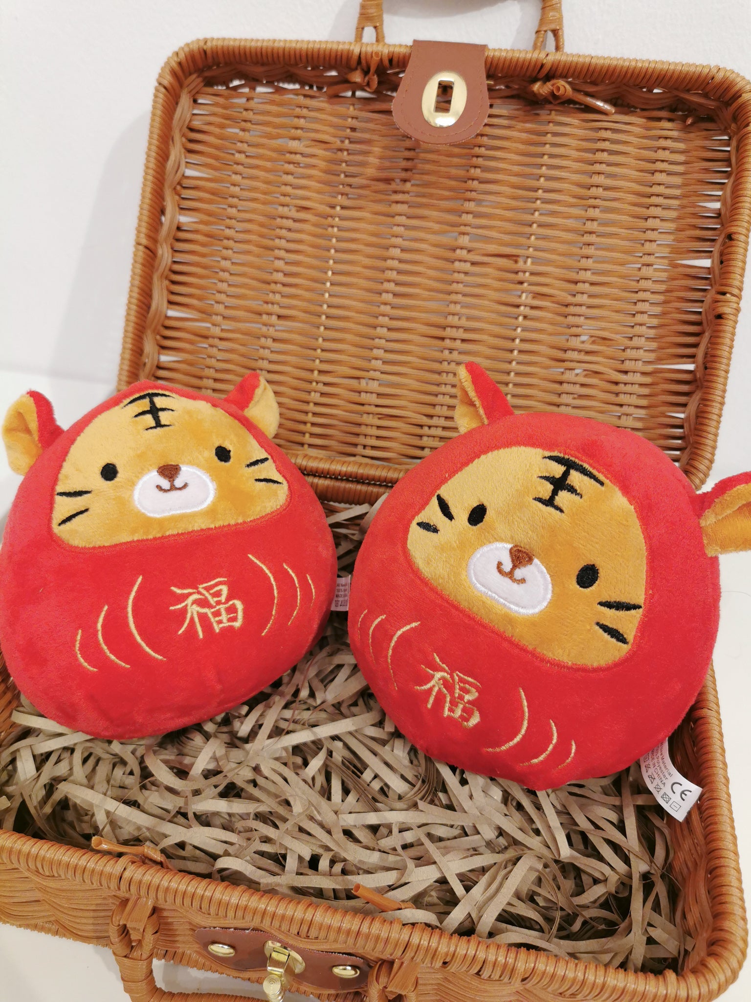 15cm Fortune Tiger Soft Toy - B - Gifts by Art Tree