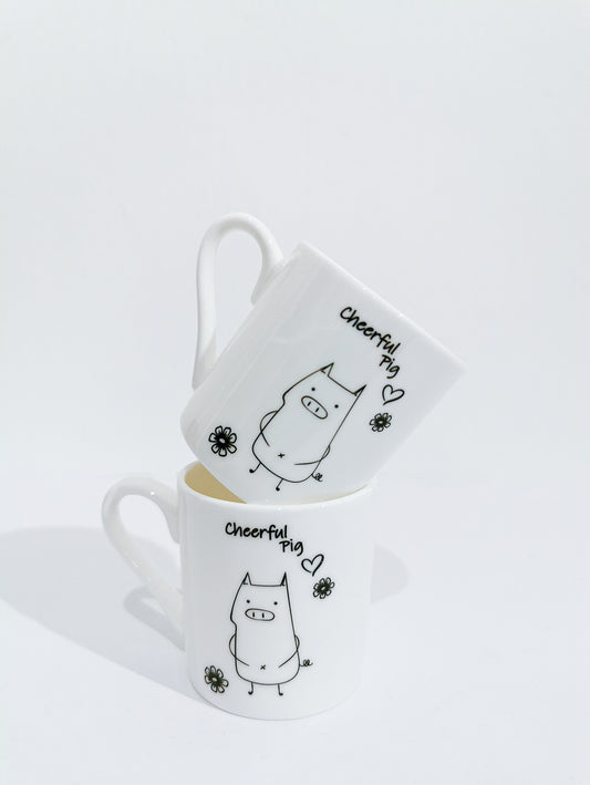 Chinese Zodiac Mug - "Cheerful Pig" - Gifts by Art Tree