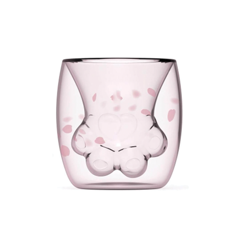 NEKO Drinking Cup - Double Wall Cat Paw Glass - Gifts by Art Tree