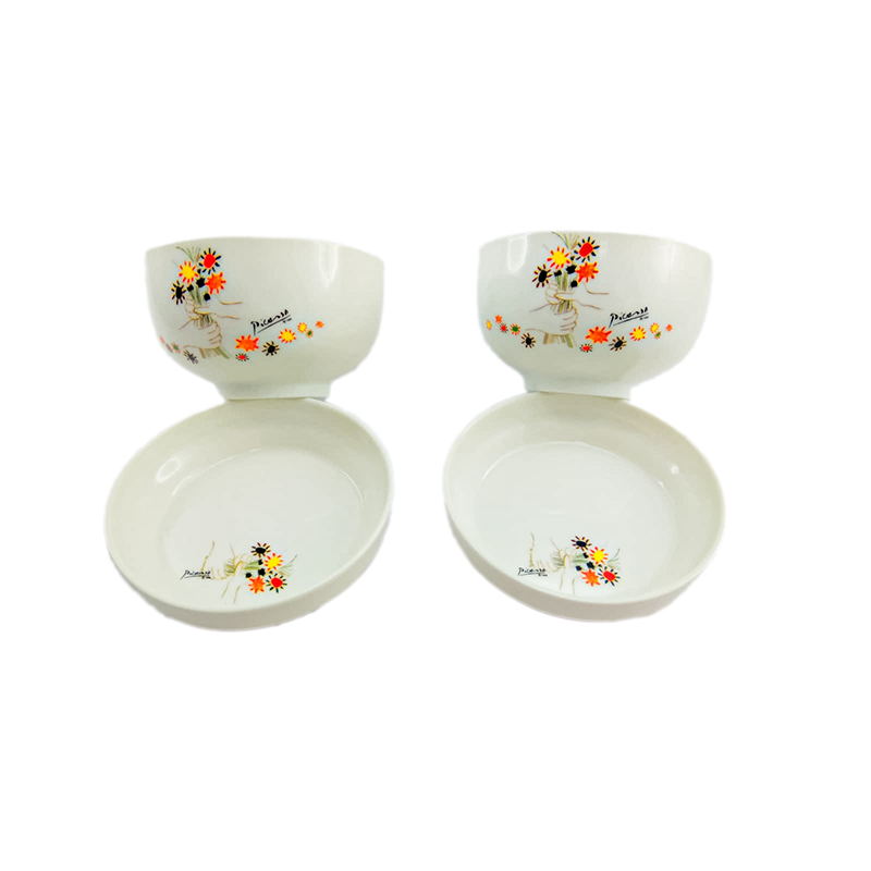 PICASSO Flower Bowl and Plate - Set of 2 - Gifts by Art Tree