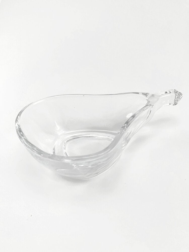 NASHI Glass Pear Shaped Saucer Clear - Gifts by Art Tree