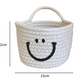 Table Top Cotton Woven Knot Baskets - White - Gifts by Art Tree